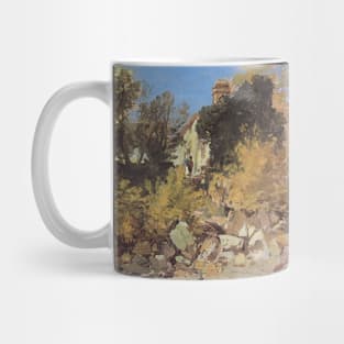 A Bridge with a Cottage and Trees beyond, 1813 Mug